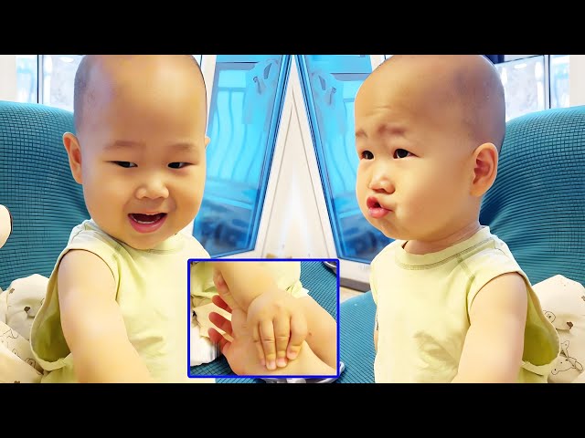 [Super cute twins] Why do you two blow kisses and pinch your mother in the middle? [Sisi and pomelo