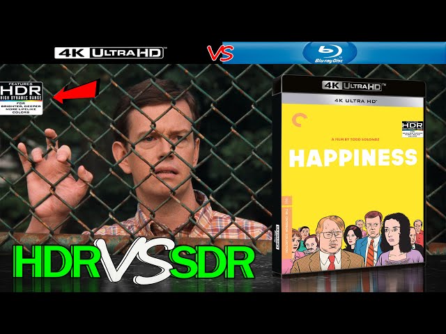 Happiness 1998 4K UHD HDR Blu Ray ANALYSIS vs 1080p BD SDR 100nits #TRUE_DIFFERENCE #WATCH_IN_HDR