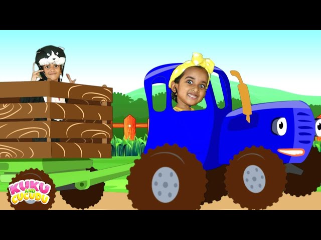 The Blue Tractor | Animal sounds song | Kids songs & Nursery Rhymes - Kuku and Cucudu