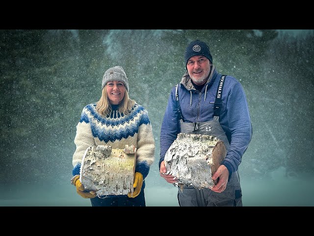 Off Grid Cabin Life | Winter Survival, Fetching Water & Firewood Harvesting