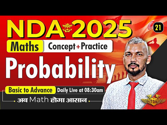 NDA 2025 Math Class | Probability, Concept + Practice | NDA Maths by Sonvir Sir