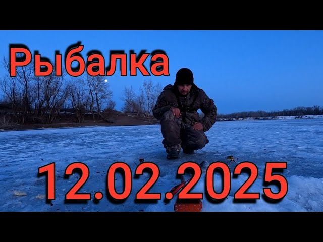 Рыбалка на поплавок 12 февраля 2025 г. на озере!Вечерний выход карася зимой – клюет как летом!