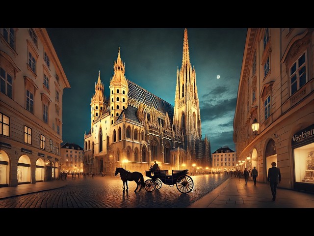 Night Walk in the Streets of Vienna to St. Stephen's Cathedral