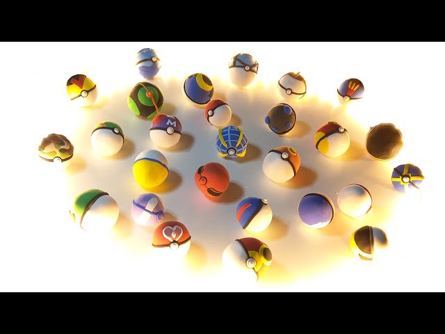 All 27+ Type Miniature PokeBall Using Polymer Clay ➤ Pokémon Figures 2