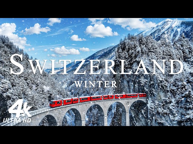 Winter Switzerland 4K Ultra HD • Stunning Footage, Scenic Relaxation Film with Calming Music