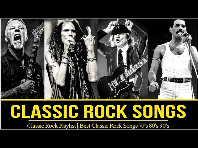 Top 100 Classic Rock Songs Of All Time 🔥 Queen, Metallica, Queen, ACDC, Aerosmith, U2, Bon Jovi