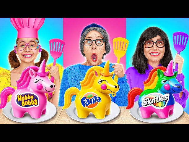 ME VS GRANMA VS MOM COOKING CHALLENGE 😻 Kitchen Hacks 🎨 Art And Craft Challenge by YayTime! STAR