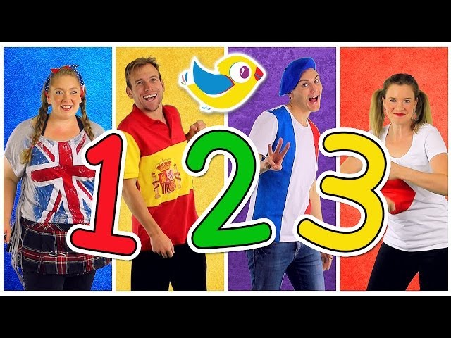 "Counting to 10" Song in Four Languages! Kids Learn to Count 1 to 10. Numbers Song, Kids Songs