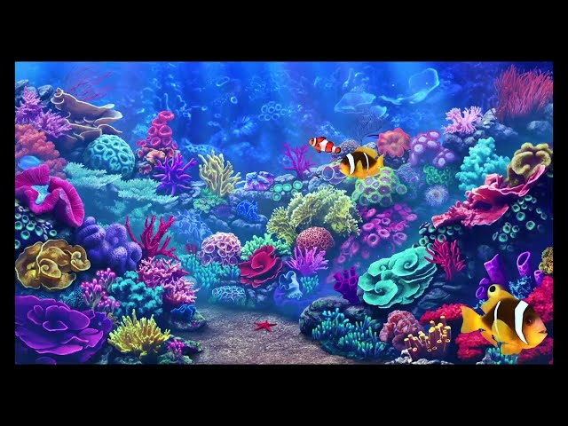 Coral Reef Aquarium Ambiance and musicto help with sleep and study