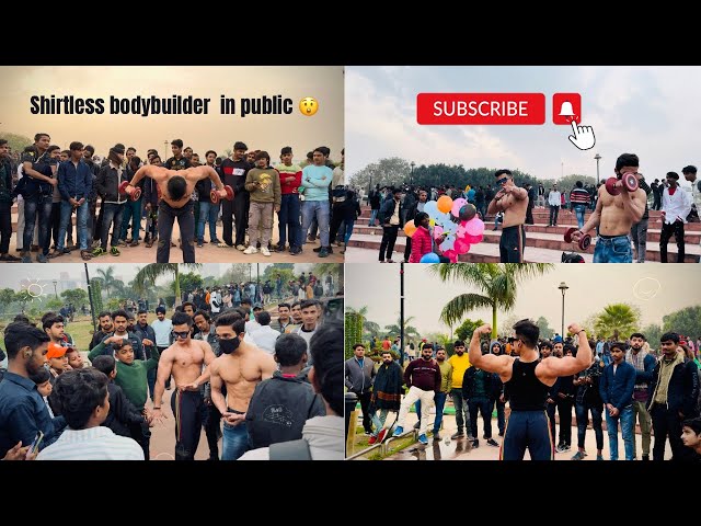 Shirtless in public workout bodybuilder❤️‍🔥 motivate, new video reaction🔥 #2024