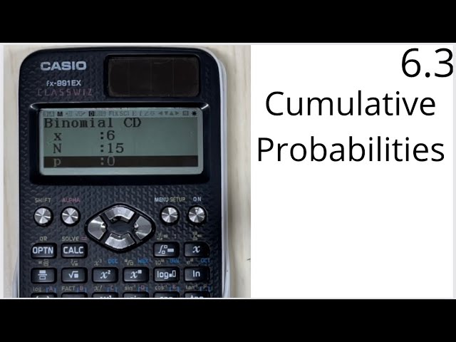 Edexcel AS Level Maths: 6.3 Cumulative Probabilities