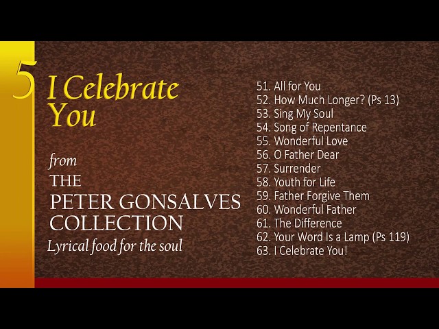 THE P.G. COLLECTION - 5/6.  I Celebrate You (The Album)