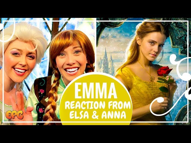 Beauty And The Beast 2017 Giveaway | Disneyland Elsa Anna Reaction To Emma Watson