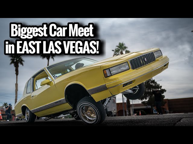 Almost 100 LOWRIDERS At The BIGGEST Cars & Coffee In LAS VEGAS! (Lowrider Blvd)