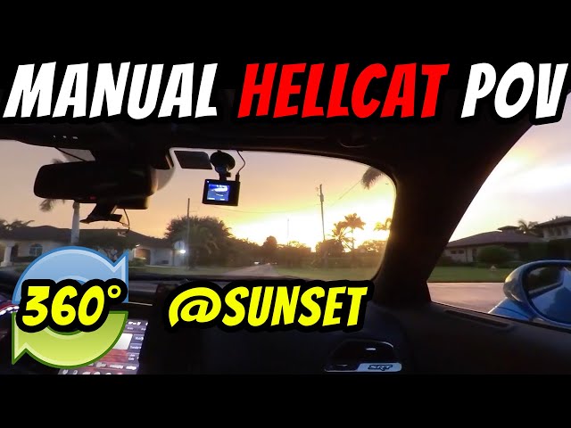 Hellcat 360 Drive At Sunset - Manual Hellcat POV Ride Along - Binaural Audio ASMR - Not Much Talking