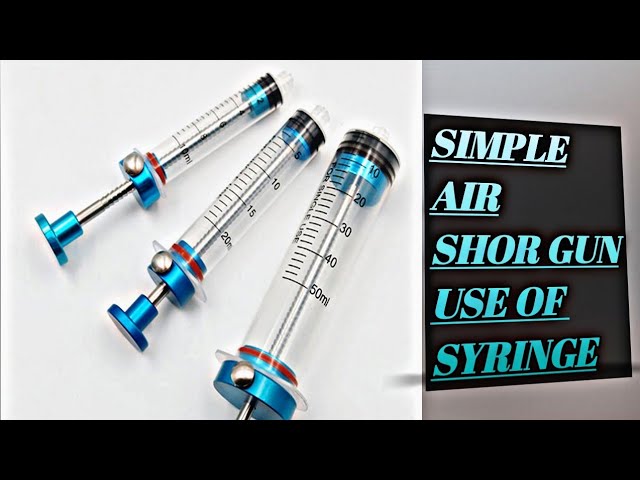 how to make simple Air shot gun🔫|at home |use of syringe💉