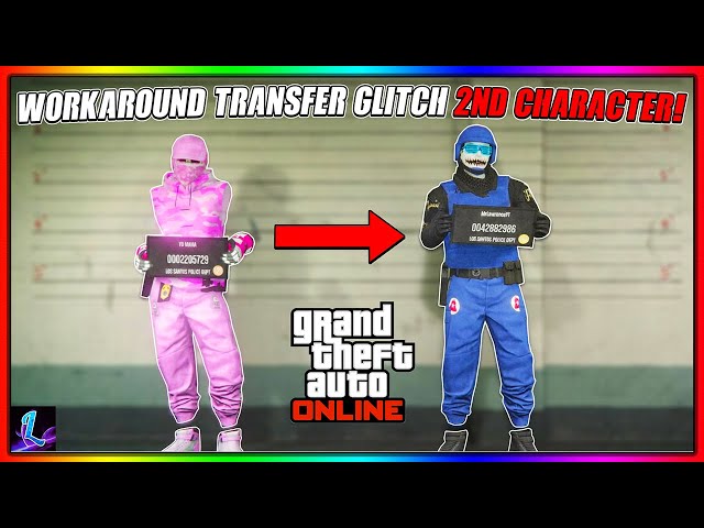 NEW WORKAROUND TRANSFER GLITCH 2ND CHARACTER MODDED OUTFITS GTA 5 Online! (GTA 5 Clothing Glitches)