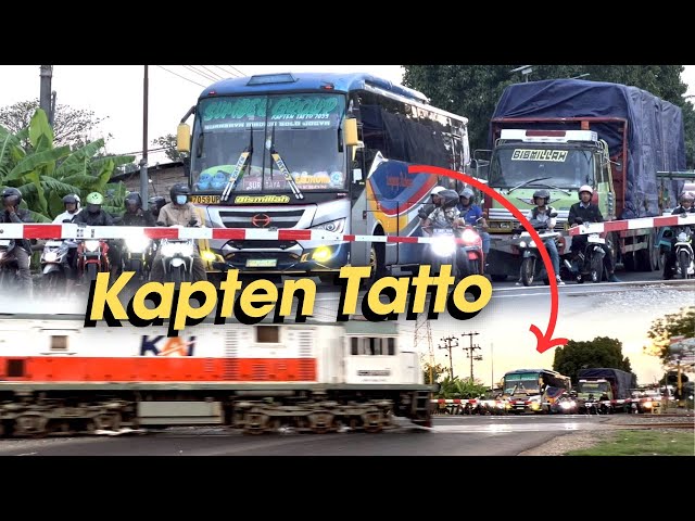 Mendebarkan!! Kapten Tatto Sugeng Rahayu Ngeblong Kereta Api