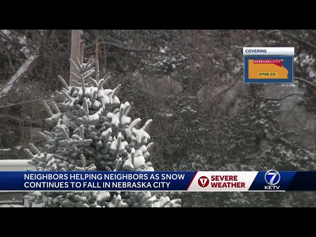 Neighbors helping neighbors as snow continues to fall in Nebraska City