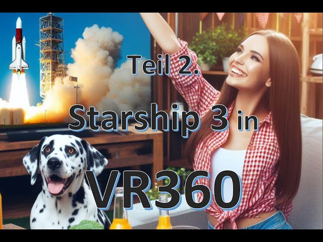 SpaceX Starship IFT3 Start in VR360 8K Teil 2 / New Space Stammtisch Niederrhein mit Insta360 X3 8k