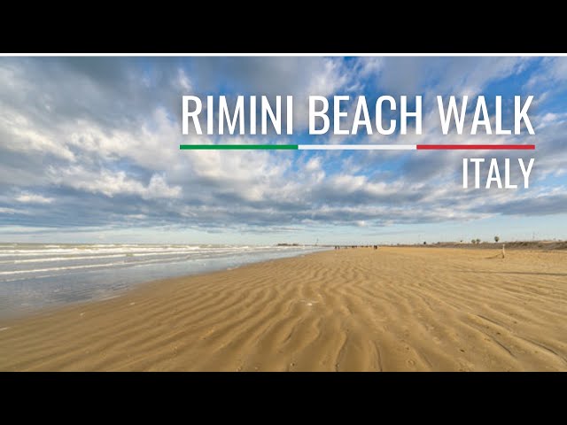 Italian Beach Walk | Virtual Walk ASMR | Treadmill Workout Scenery | Rimini, Italy