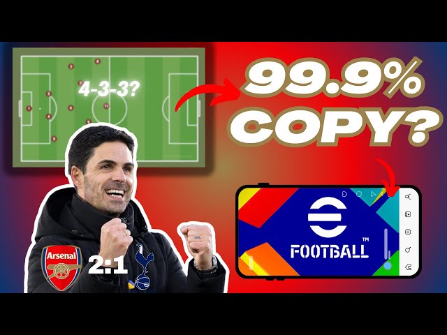 I Tried Arteta's Tactics in Efootball | Can I Actually Win? | Arsenal 2-1 Tottenham