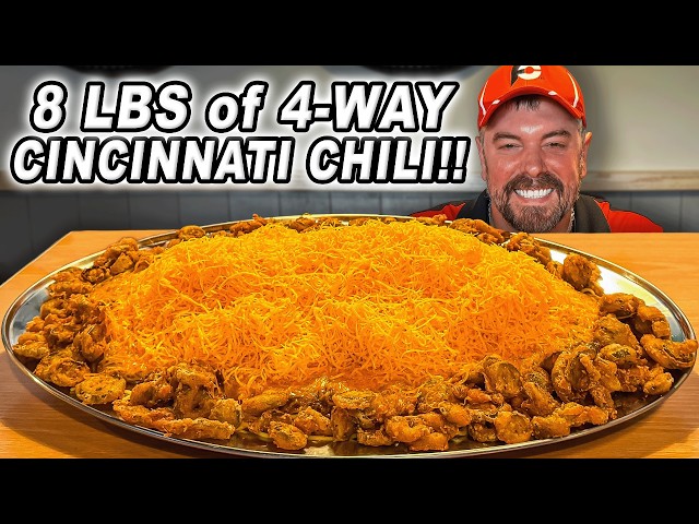 "No Freakin' Way?!" Cincinnati's Famous 8lb 4-Way Cheesy Chili Spaghetti Challenge!!