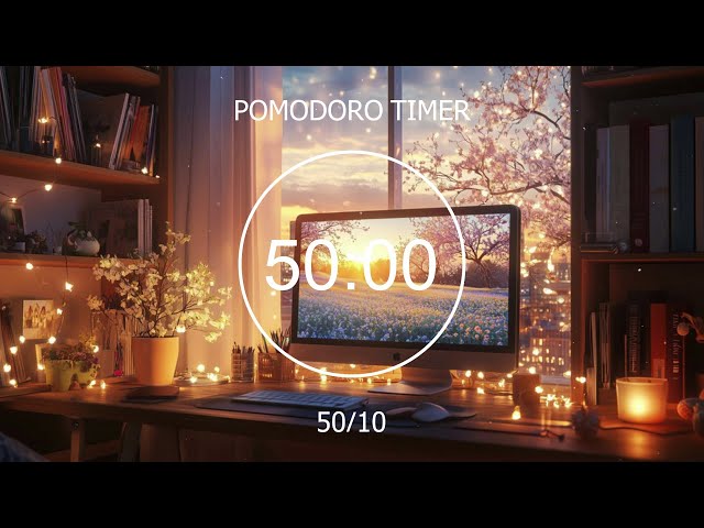 Focus Smarter, Not Harder 📘 50/10 Study Timer 🕰️ Pomodoro Lofi for Focus, Clear Thinking