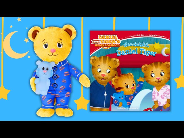 GOODNIGHT DANIEL TIGER Bedtime Story Book and Light Up Singing Song Soft Toy Kittens Fun