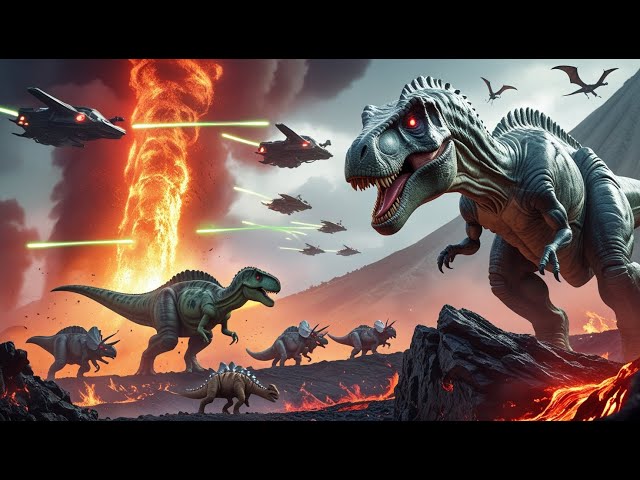 Dinosaur vs. Aliens: The Ultimate Battle for Earth  Epic Sci-Fi Action #dinosaurs #fight #war #scifi