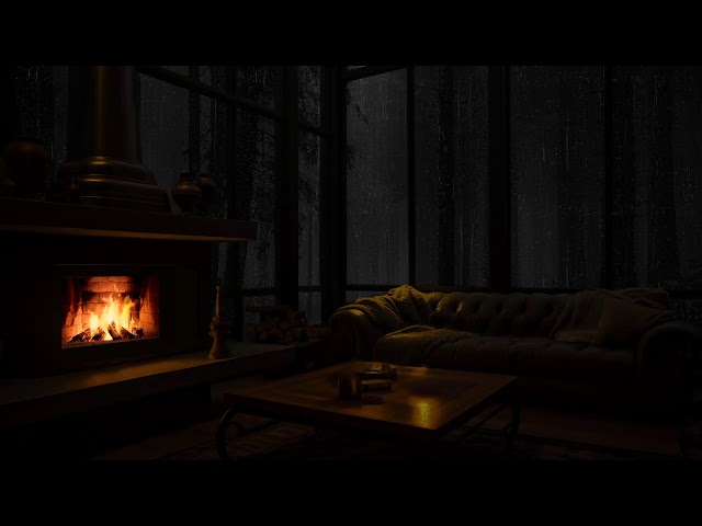 Rain and Fireplace Harmony: Your Gateway to a Relaxing Night's Sleep 🌧️🔥