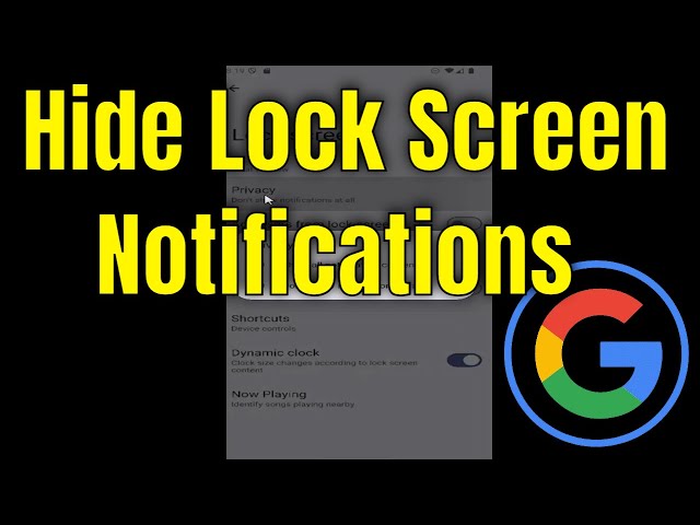 How To Hide Notifications On Lock Screen Of Android Phone (Google Pixel)