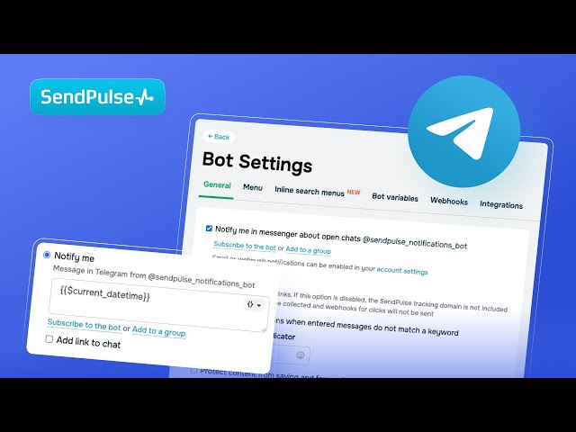 How to Set Up Notifications for Open Bot Chats and Completed Flow Elements SendPulseNotificationsBot