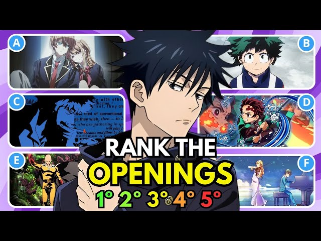 RANK THE ANIME OPENING WITHOUT KNOWING THE NEXT ONE!🔥