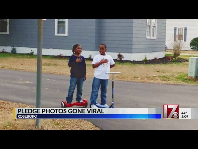 Boys stop, recite Pledge of Allegiance as flag raised at Roseboro Fire Department