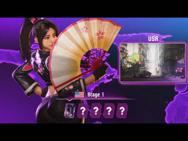 Street Fighter 6 arcade mode with mai shiranui