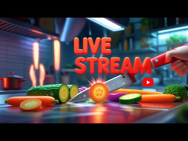 "Perfect Slices LIVE! 🔪 Satisfying Food Cutting Fun!" Perfect 9 min loop video #livestream #games