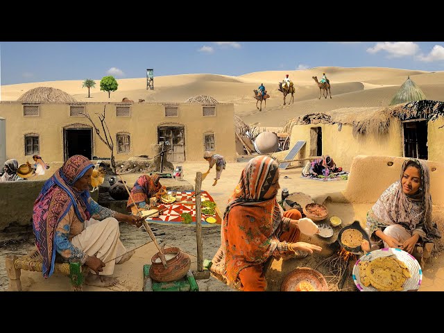 Desert Women Morning Routine Pakistan | Village Life Pakistan | Traditional Desert Village Food