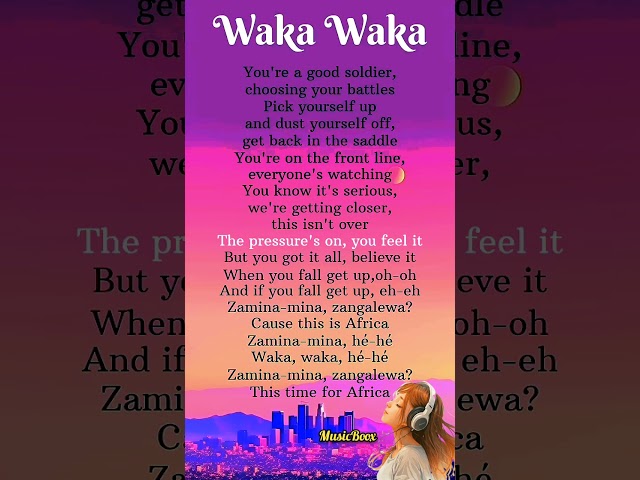 Shakira - Waka Waka (This Time For Africa) #music #lyrics #song #shortfeed