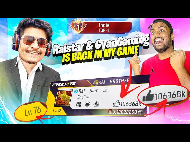 Raistar & Gyangaming is Back 😱 Prank On Awara Bhai Gone Wrong - Garena Free Fire Max