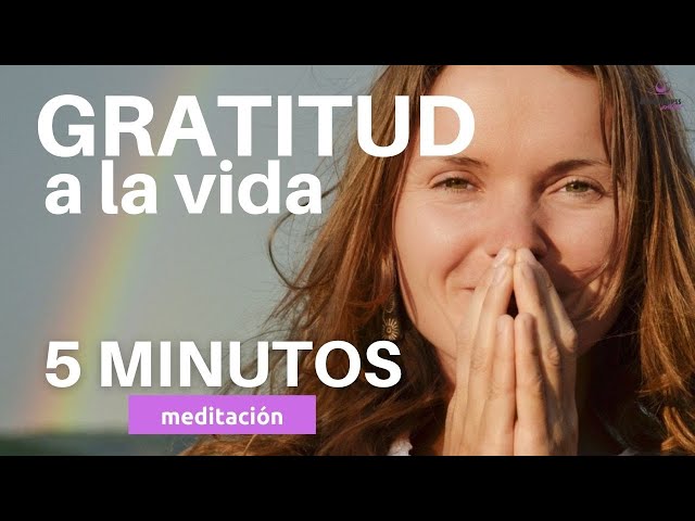 Meditacion Guiada Corta de 5 minutos GRATITUD a la VIDA 🤩🙏