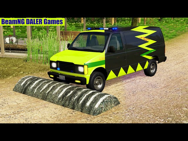 Cars vs Massive Magic Color Speed Bumps #597 BeamNG DALER Games BeamNG.Drive