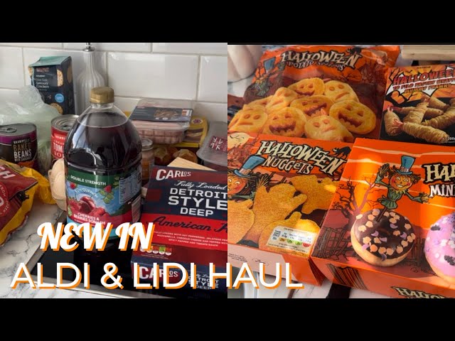 WEEKLY SHOPPING ALDI & LIDI HAUL | HALLOWEEN FOOD | DINNER IDEAS | UK FAMILY OF 4 BIG SHOP | BUGET |