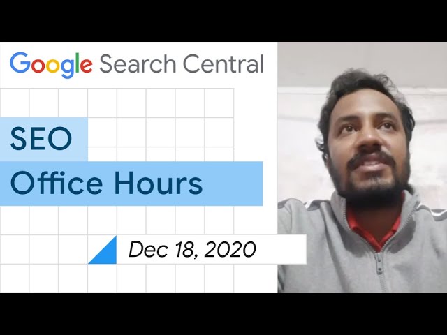 English Google SEO office-hours from December 18, 2020