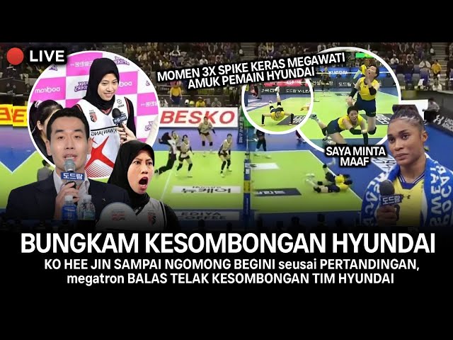 COMBACK BERSEJARAH , DETIK2 pemain HYUNDAI HILSTATE di amuk SPIKE keras MEGAWATI, REKOR MURI MEGA