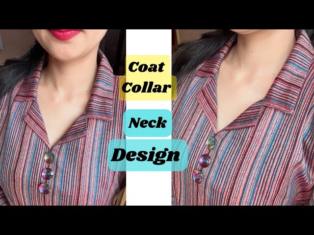 Ladies Coat Collar Neck cutting and Stitching // कोट कॉलर नेक डिज़ाइन