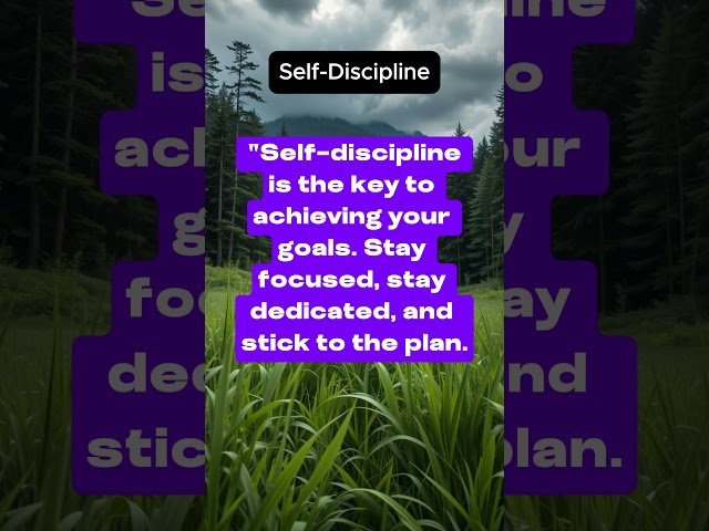 Self Discipline Is  Key To Achieving Your Goals Stay Focused || #success #businesss #selfdiscipline