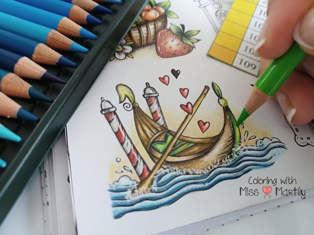 Coloring Rita Berman | Meine Reise durch Europa with Polychromos