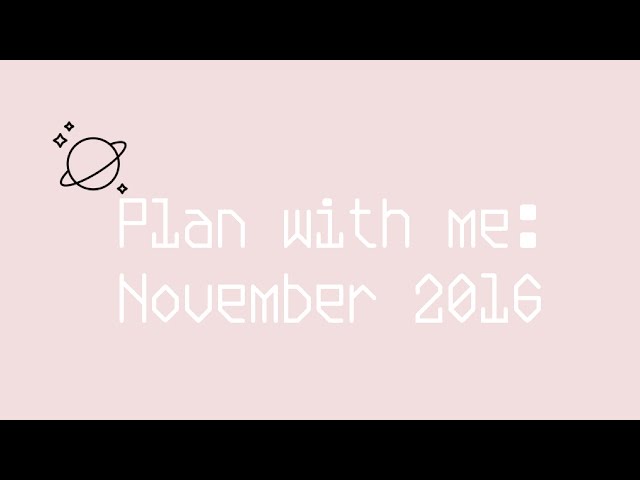 Plan With Me || November 2016