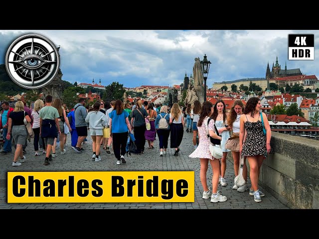 Walking Through Prague's Historic Charles Bridge 🇨🇿 Czech Republic 4k HDR ASMR